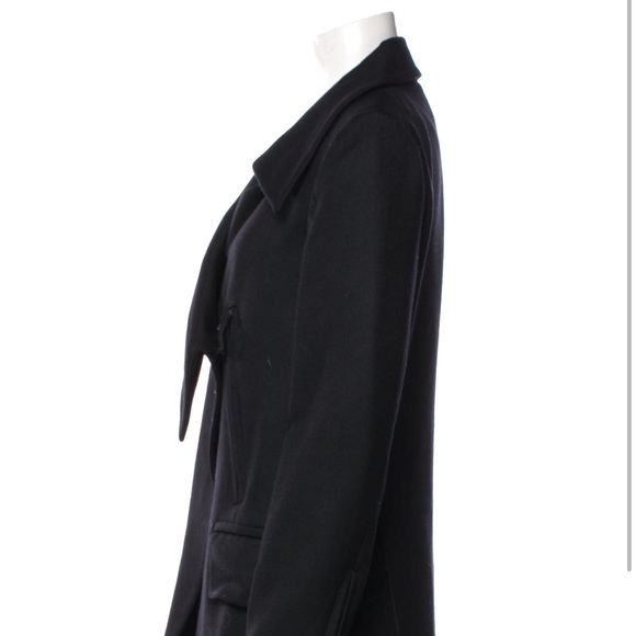 Chloe Black Wool Coat Double Breasted Medium/EU38 - Picture 2 of 4